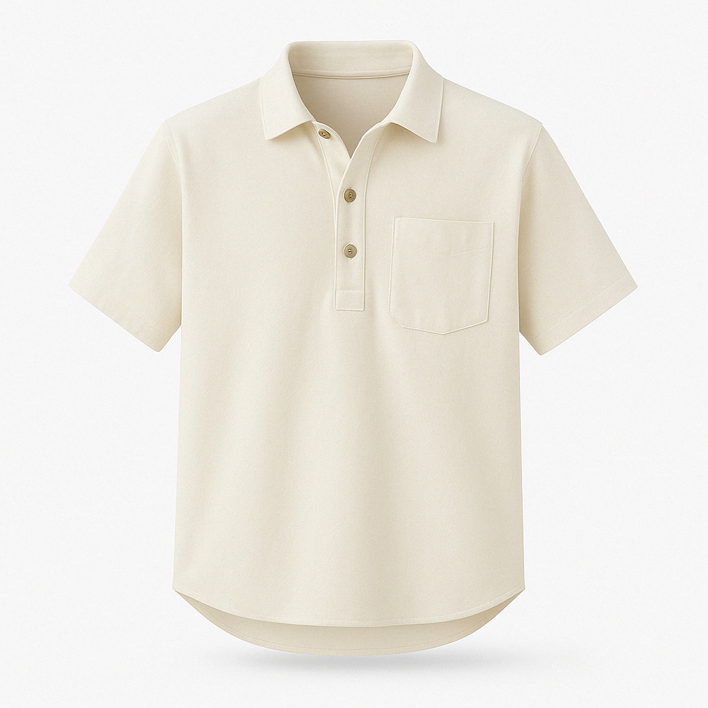 Men's short-sleeve polo shirt with chest pocket