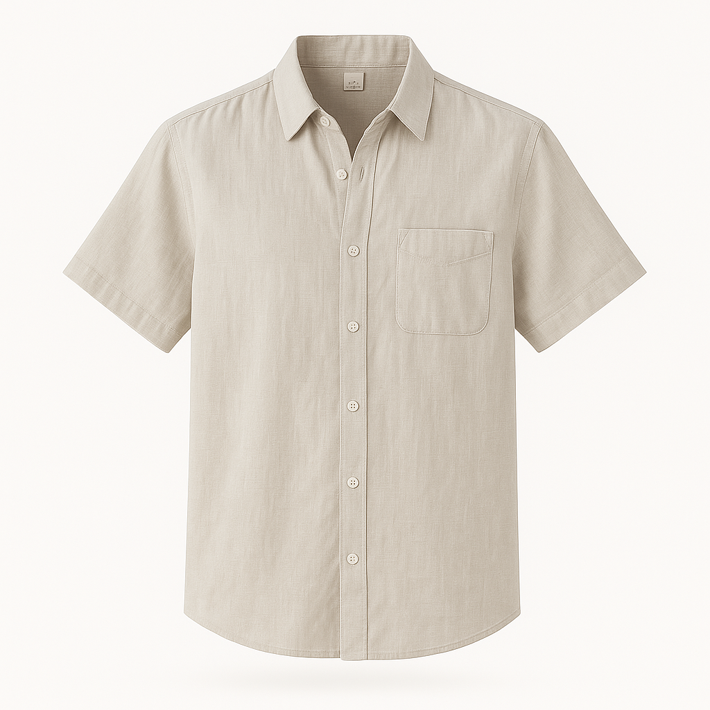 Men's short sleeve shirt - summer button-up
