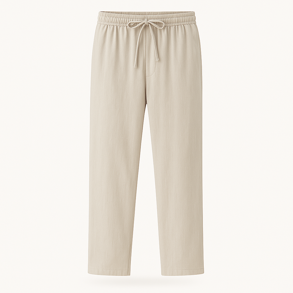 Men’s straight-leg trousers – loose fit summer style